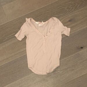 Urban outfitters light pink out from under Henley t shirt size xs
